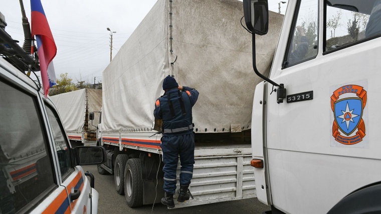 В Нагорный Карабах прибыла вторая гуманитарная колонна МЧС России